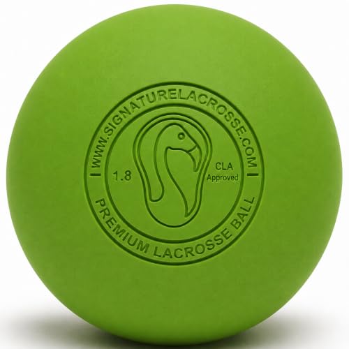 Signature Lacrosse Ball Set - Packs of 2, 4, 8, 12, and 100 - No Chemical Smell Massage Balls, Myofascial Release Tools, Back Roller, Muscle Knot Remover - color: Green, size: 75 Balls