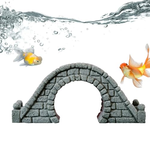 Fish Tank Bridge Scenery Sturdy Realistic Small Figurine | Flower Decor Aquarium Arch Bridge Fish Tank Scenery Decoration Craft Ornament Model for Microscenery Patio Lawn