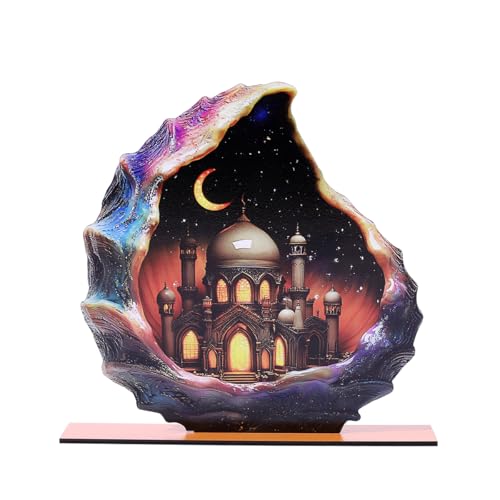 Ramadan Eid Mubarak Table Decorations - Tabletop Signs,Tiered Tray Centerpieces for Islamic Al-Fitr Eid and Ramadan Decor
