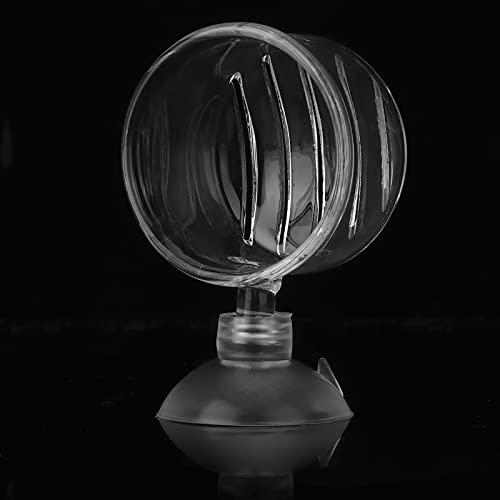 Aquarium Feeding Cup Fish Feeder Glass Acrylic Suction Cup Container for Freshwater Saltwater Tanks with Premium Suction Red Live Food Feeder (Glass Slit) - size: glass slit cup