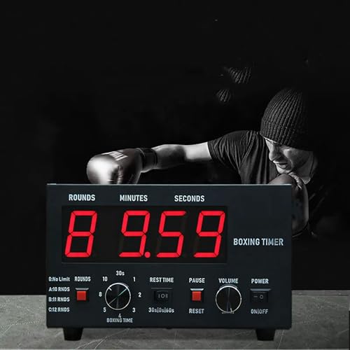 Big Screen Boxing Interval Timer, Classic Professional Gym Timer, Adjustable Sound/Training Time/Cycle Repetitions, Muay Thai Training Timer for Boxing, Muay Thai, Fighting, Taekwondo, Karate - color: Green