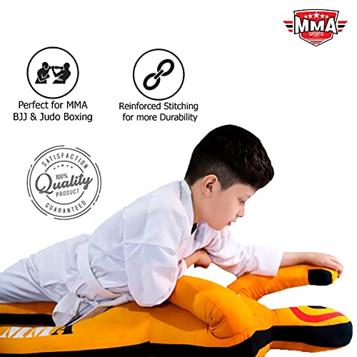 MMA Sports Brazilian Jiu Jitsu Judo Karate Throwing Boxing Dummy - 36-41 Inch Orange Grappling Dummy for Kids
