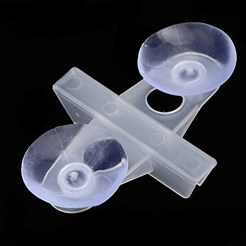 Divider Suction Cup Clips, PVC Aquarium Fish Tank Suction Cup Separating Board, Suction Cup Holder for Breeding Different Fish Species (White) - color: White