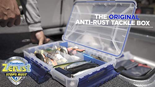 Flambeau Outdoors 4510 Clear Fishing Organizer - Super Half Satchel Soft Fishing Lure Storagees,Bait Organizer,Tuff Tainer with Zerust Anti-Rust Dividers,(Pack of 4) - size: 15x8x6.25-Inch (Pack of 4)