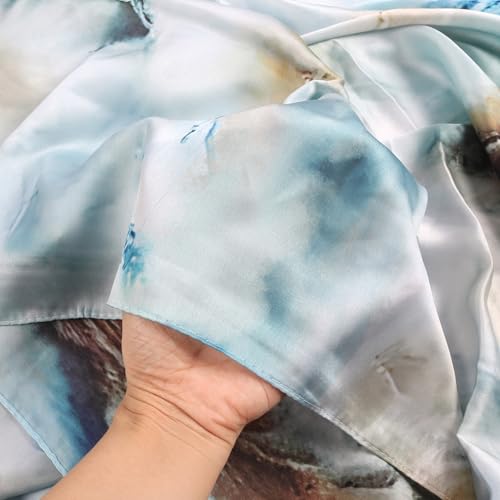 Hijab Scarf for Women Fashion Printed Modal Hijab Head Wrap Scarves Lightweight Long Scarf Shawls - color: Watercolor N