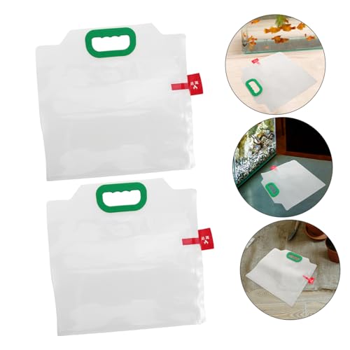 VANZACK 4Pcs Portable Fish Transport Bag with Oxygen Support Transparent Design for Easy Observation Handheld Convenience for Safe Live Fish Shipping