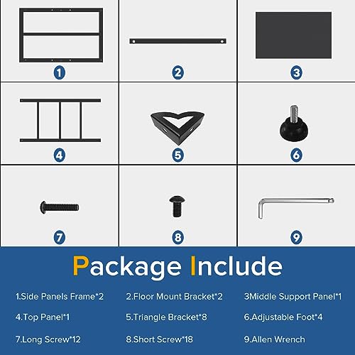 TOCRETOARE Fish Tank Stand 40 Gallon, Metal Aquarium Stand 36.5" L x 18.5" W*29.5”H, Double-Layer Storage Design, Suitable for Home and Office Use, 660LBS Capacity, Black (Tank not Included)
