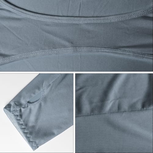 Cooling Shawl Arm Sleeves,Sun Protection with Finger Hole Anti-UV Women's tops,Comfortable Ladies Cooler Shrug - color: Grey