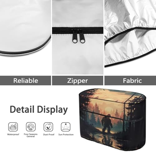 Sunset Bigfoot Double 20lb RV Propane Tank Cover for Travel Trailer Polyester Waterproof Cover Sun Protection Easy to Stall - color: Sunset Bigfoot, size: S(20LB)