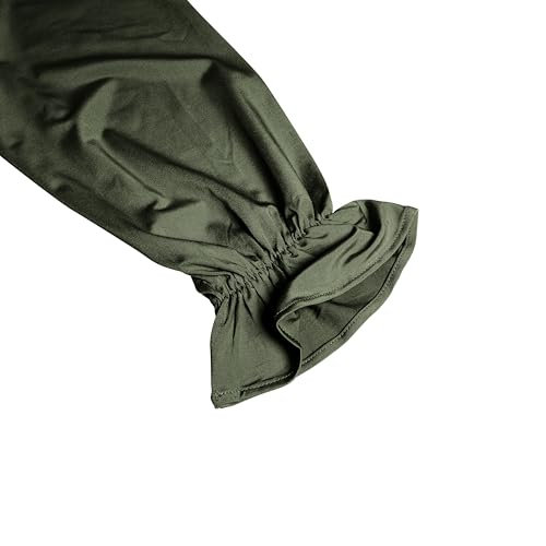 Muslim Hoodie Abaya Islamic Prayer Jilbab Maxi Robe with Inner Cap | Two-layer Cap, Prayer Abaya, Large Style - color: Army Green