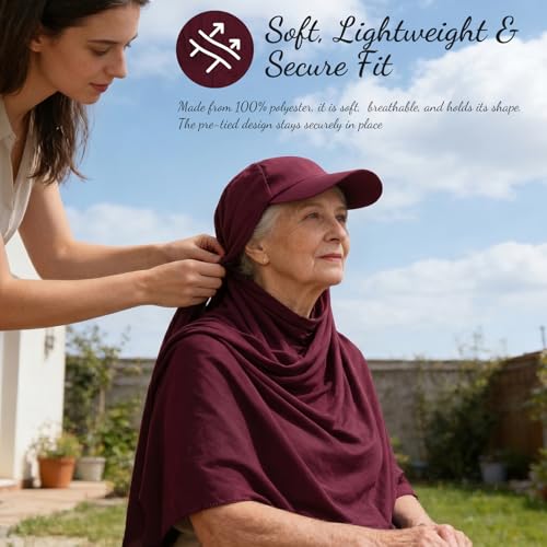 ZLYC Women Muslim Hijab Scarf with Visor Built-in Undercap Sun Protection Headwrap - color: Solid Red