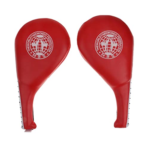 Taekwondo Pad Karate Kicking Pad Double Sided Kicking Target PU Material for Speed Strength Accuracy Suitable for Family Training Fitness - color: Red