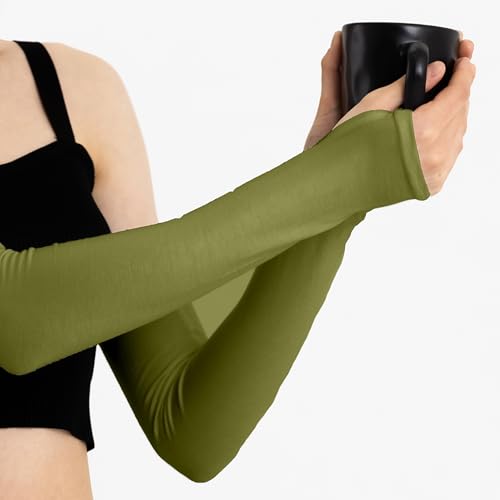 Causa Forcia Unisex Arm Warmers Arm Sleeves for Women and Men Made in Turkey - color: Green