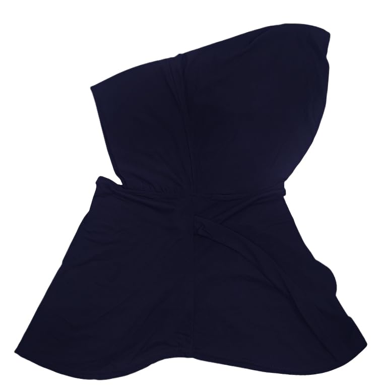 Lina & Lily Jersey Tie Back Hijab Underscarf with Neck Cover Full Coverage for Muslim Women - color: Navy Blue