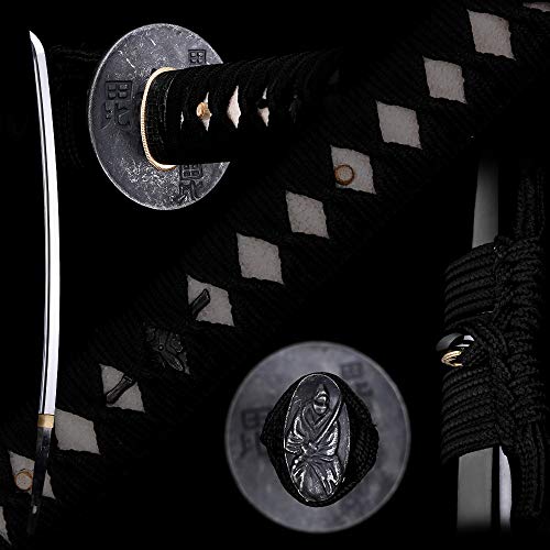 siwode Katana Handmade Full Tang Sharp, Alloy Tsuba Japanese Samurai Sword High Carbon Steel 1060,T10 1095, 40-Inch - color: Xingxiazhanyi