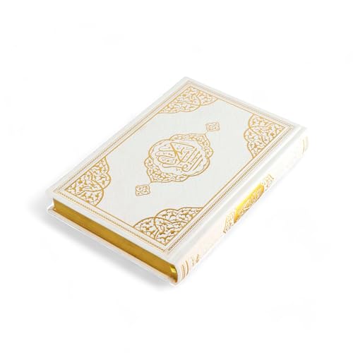 FURKAN The Noble Qur'an Arabic Large Size, Al Quran Al Karim, Islamic Gift, Gift for Men & Women, (6.7x9.5″) Thermo Leather Quran - White - color: White
