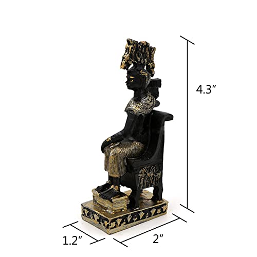 Kocris Casa Egypt Cleopatra Statue Decorations Ancient Egyptian Terrarium Reptile Tank Terrarium Turtle Lizard Spider Tanks Sculpture Figurine Décor Ornament Aquarium