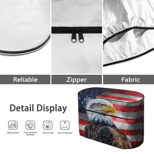 Cute Eagle RV Propane Tank Cover Travel Trailer Double 20lb Polyester Waterproof Cover with Zipper RV Parts RV Accessories Easy to Stall - color: Cute Eagle Pattern, size: S(20LB)