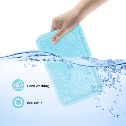Gel ice Pack, ice Packs for Injuries Reusable for Pain, Swelling, Injuries of Knee, Shoulder, Foot, Back, Ankle, Neck, Elbow, Wisdom Tooth - Heat & Cold Therapy - style: Rectangle - Blue