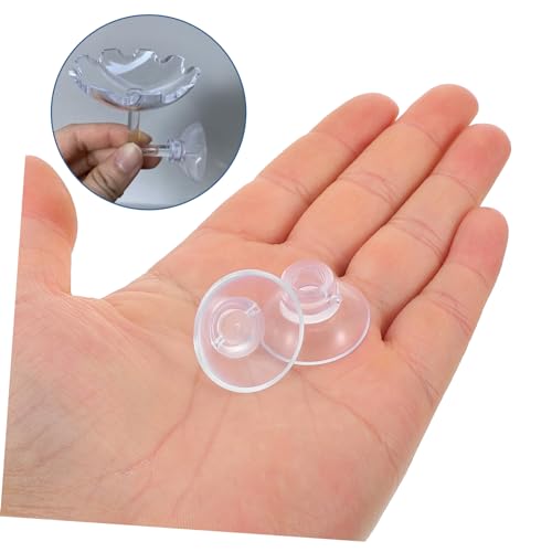 Toddmomy 50pcs Fish Tank Cup Feeders Holders for Easy Aquarium Installation Transparent Design for Elegant Aesthetic Fixation for Fish Feeding Accessories - size: 2.60X2.60X1.50CM