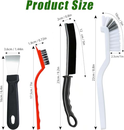12 Pack Crevice Cleaning Brush Set–Household Deep Cleaning Supplies, Perfect for Small Spaces, Grout, and Tough Tasks