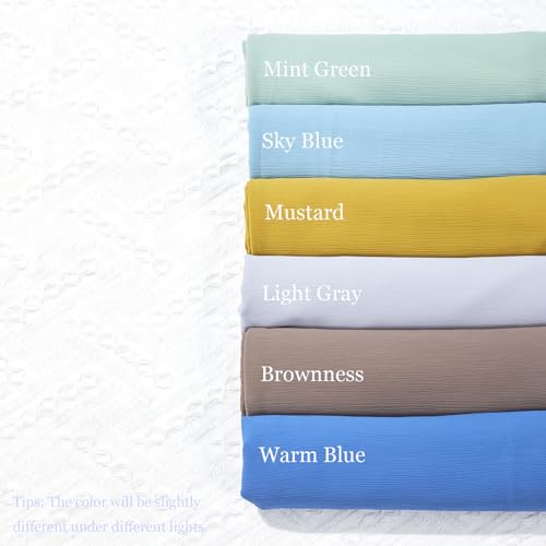 Premium Long Crinkle Chiffon Hijab Scarf for Women, Very Soft Muslim Head Scarfs - color: Mint Green