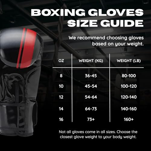 STING Armalite Boxing Gloves, Durable Boxing Equipment for Boxing Training, Balanced Weight Distribution - color: Black/Red, size: 16 Oz