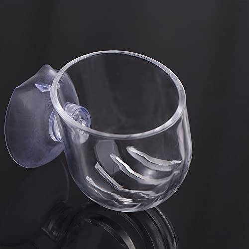 Leadigol 4Pcs Mini Aquatic Planting Pot,1.97 x 1.17 inch,Acrylic Water Plant Cups with Suction Holder,Aquarium Decor Aquatic Cup,for Aquarium Plant Decoration