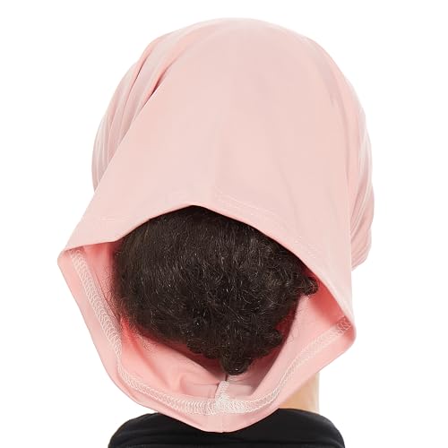 Hijab Caps Underscarf for Women – Black Hijab Cap Underscarf Turban Dreadlocks Tube – Muslim Accessories Headscarf - color: Bubblegum