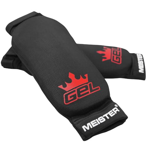 Meister MMA Elastic Cloth Forearm Guards w/Integrated Gel Padding (Pair) | Comfort-fit full arm protection, flexible impact padding for striking, blocking and other martial arts training - size: Large-X-Large
