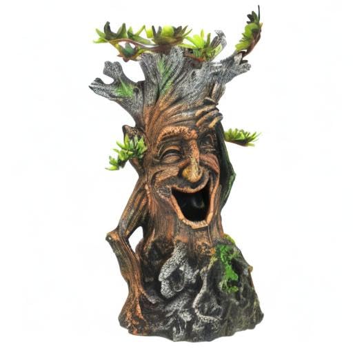 Fhiny Hollow Tree Trunk Fish Tank Decorations, Resin Aquarium Landscaping Terrarium Accessories Betta Hideout Caves Aquarium Decor for Fish Betta Shrimps Cichlids Reptiles Amphibians