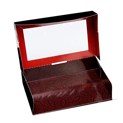 Restaurantware Sakura Vision 8 x 4.8 x 1.8 Inch Sushi Boxes 50 Disposable Take Out Boxes - Built-In Lid Clear Window Black Paper Rectangle Boxes For Sushi Maki Or Sashimi - size: Large
