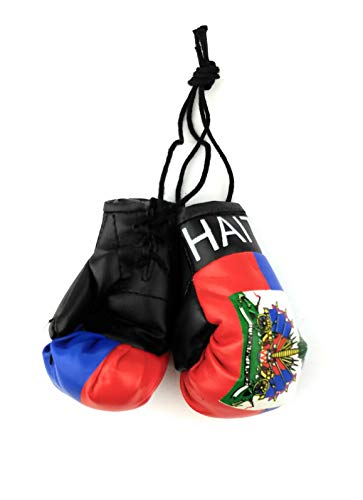 Haiti Mini Hanging Boxing Gloves for Car Mirror - color: Haiti