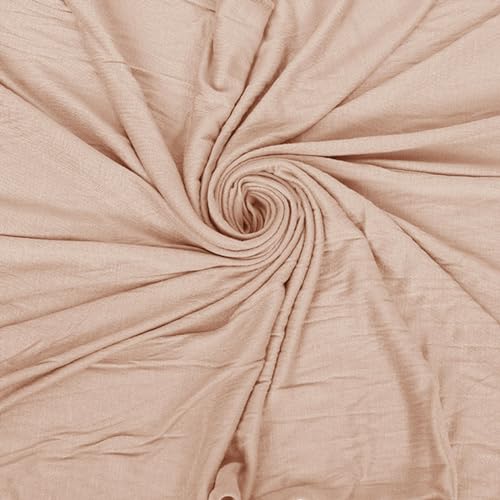 Hijab Scarf for Women Soft Cotton Muslim Jersey Hijab Head Wrap Scarves Fashion Long Scarf Shawls - color: Nude