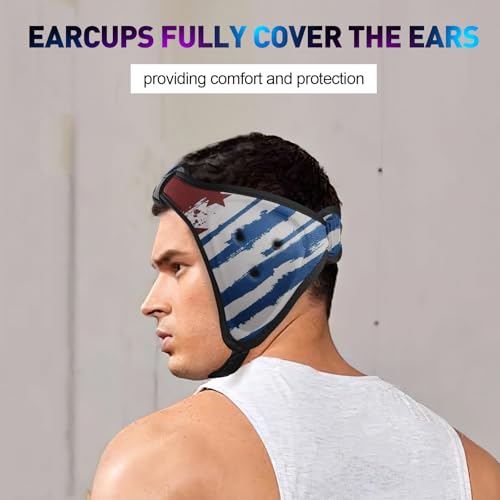 Gelozid Adjustable Wrestling Headgear for BJJ, MMA Grappling and Training, Ear Guard and Cauliflower Protection Helmet - color: Blue and Red