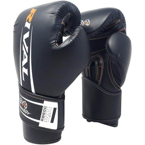 RIVAL Boxing RB60C 2.0 Workout Compact Bag Gloves, Hook and Loop Closure - Ergonomic Fit, Soft Inner Lining, and Pre-Formed Pro Fit - size: Large