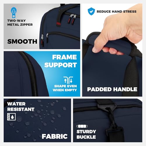 Uarition Mens Gym Bag, 55L Large Sports Duffle Bags, Workout Bags Lightweight, Navy Blue - color: Navy Blue