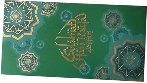 Pack 6 Islam Money Envelopes with 6 Styles AMN-456 Eid Mubarak Arabic Calligraphy Cash Holder for Kids Muslim Eidil Fitr Ramadan Gift (Color Set 1) - color: Color Set 1