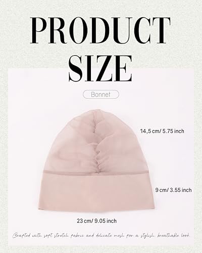 FabNest Chemo Headwear for Men & Women Breathable Cotton Blend Non Slip Cap - color: Light Beige