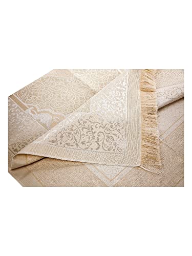 ihvan online Prayer Gift Box for Hajj and Umrah, Muslim Prayer Rug, Islamic Mat, 99 & 33 Pearly Beads Tesbih, Yaseen Book, Miswak, Hijab, Islamic Deluxe Set for Ramadan & Eid Gift, White/Set 1 - color: White / Set 1