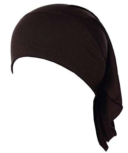 4 X Womens Muslim Mini Inner Hijab Caps Underscarf - color: Gary+coffee+camel+cornflowerblue