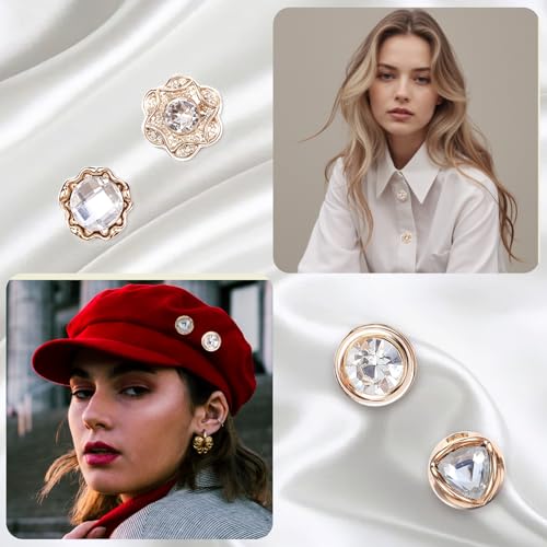 30Pcs Pearl Brooch Buttons Reusable Cover Up Button Pin No Sew Invisible Buttons Dress Supplies Decoration Replacement Safety Button Modesty Pin for Women Clothing Shirt Sweater Coat Shawl
