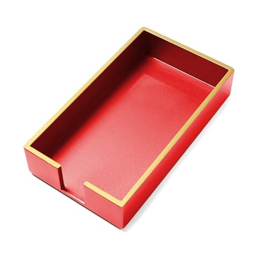 Paper Hand Towel Tray - Paper Guest Napkin Holder (Red) - color: Red