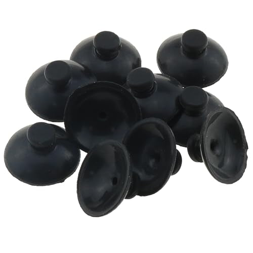 10PCS Black Plastic Aquarium Suction Cup Clips 20mm Fish Tank Water Light Suction Cup Holder for Aquarium Aerated Filtration and Aeration of Air Fish Tank
