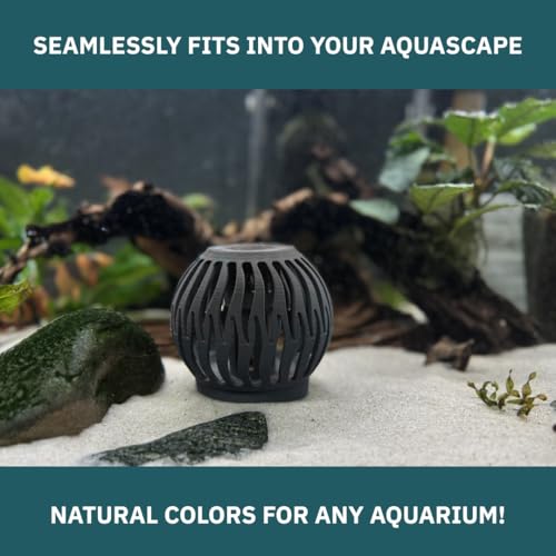 Shrimp Feeder and Hide for Freshwater Aquariums – Modular Design, Aquascape Friendly, Designed & Manufactured in USA (Onyx) - color: Onyx
