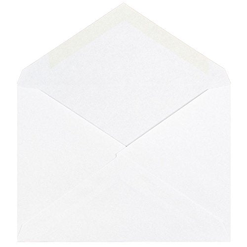 JAM PAPER 4Bar A1 Invitation Envelopes with V-Flap - 3 5/8 x 5 1/8 - White - 50/Pack - color: White V-flap, size: A1 / 4bar