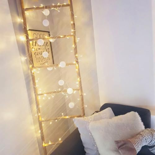 String Lights Battery Operated, 33 Ft 80 LED Christmas Lights