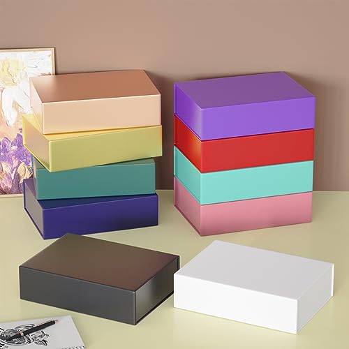 블랙 선물 상자 30.2 x 21.6 x 8.4cm(11.9 x 8.5 x 3.3인치) 자석 잠금 뚜껑 선물 상자, 신부 들러리 선물 상자, 귀여운 상자, 생일 선물 상자, 선물 포장용 럭셔리, 선물 포장용 자석 선물 상자 - color: 블랙.
