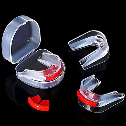 Mouth Guard Grinding Teeth, Sports Mouthguard for Football, Lacrosse, Basketball, Boxing, MMA, Martial Arts - Teeth Protector with Carrying Case