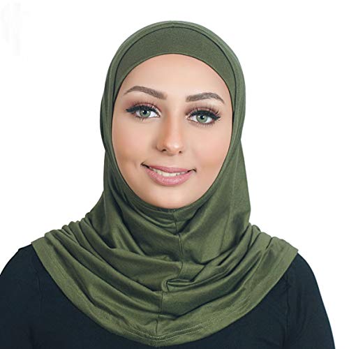 Hijab Al Amira 2 pcs - Al Amira 2 pcs Hijab Underscarf, Bandana - Hijab Accessories - color: Olive Green